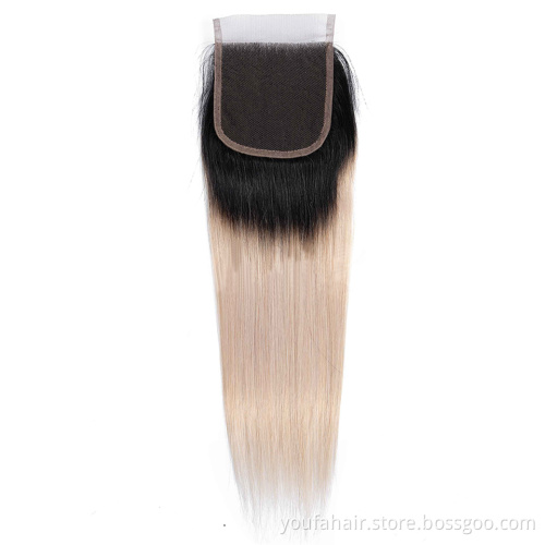 Brazilian Hair Silky Straight 100% Human Hair Bundles Silver Ombre Color Two Tone Light 1b Gray Virgin Remy Hair Extension Weave